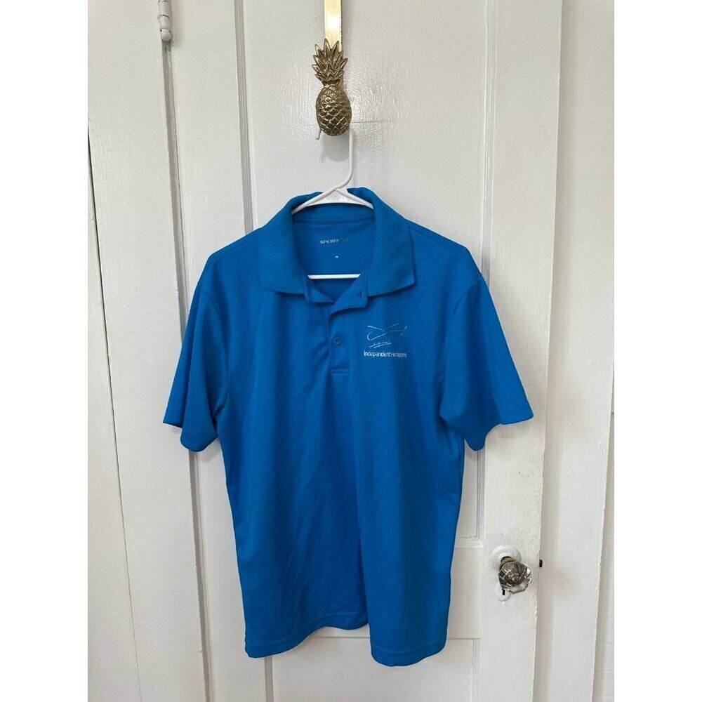 Sport-Tek men’s size medium independent, helicopters polo shirt